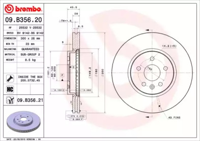 Тормозной диск (BRECO: BS 9142)