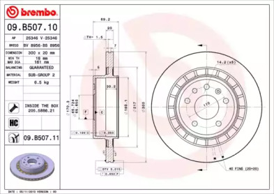 Тормозной диск (BRECO: BV 8956)