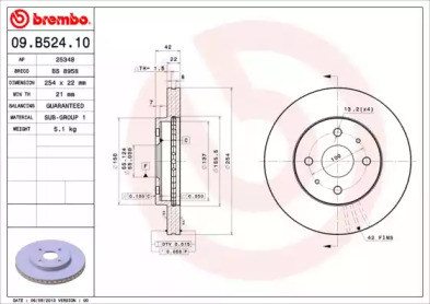 Тормозной диск (BRECO: BS 8958)