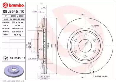 Тормозной диск (BRECO: BS 8961)