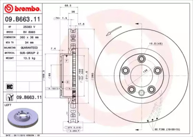 Тормозной диск (BRECO: BV 8993)