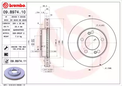 Тормозной диск (BRECO: BS 9045)