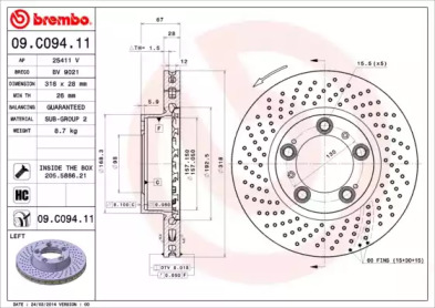 Тормозной диск (BRECO: BV 9021)