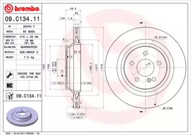 Тормозной диск (BRECO: BV 9050)