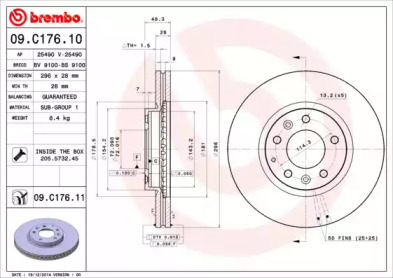 Тормозной диск (BRECO: BV 9100)