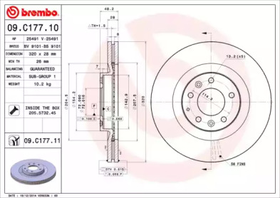 Тормозной диск (BRECO: BV 9101)