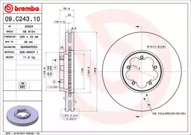 Тормозной диск (BRECO: BS 9134)