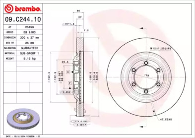 Тормозной диск (BRECO: BS 9103)