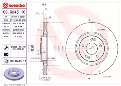 Тормозной диск (BRECO: BV 9104)