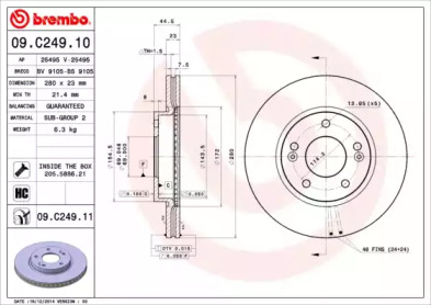 Тормозной диск (BRECO: BV 9105)