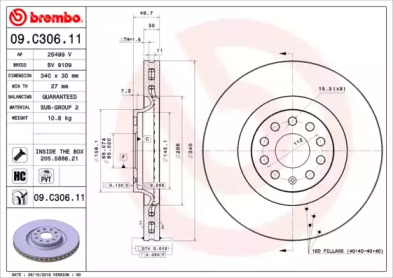 Тормозной диск (BRECO: BV 9109)