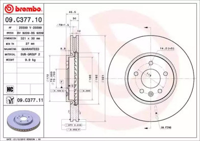 Тормозной диск (BRECO: BV 9209)