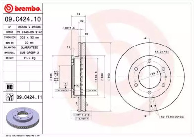 Тормозной диск (BRECO: BV 9146)