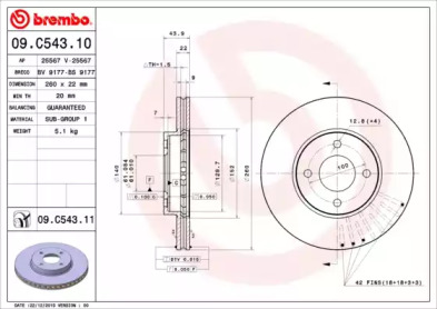 Тормозной диск (BRECO: BS 9177)