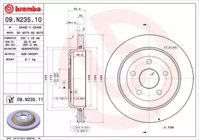 Тормозной диск (BRECO: BV 9075)