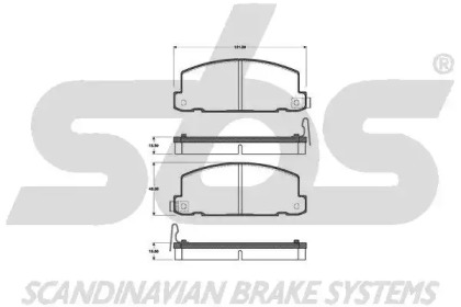 Комплект тормозных колодок (sbs: 1501221402)