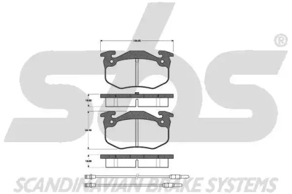 Комплект тормозных колодок (sbs: 1501221918)