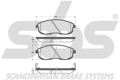 Комплект тормозных колодок (sbs: 1501222223)