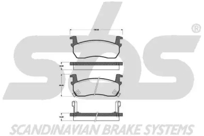 Комплект тормозных колодок (sbs: 1501222224)
