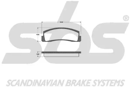Комплект тормозных колодок (sbs: 1501222310)