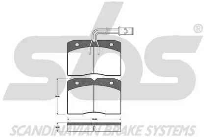 Комплект тормозных колодок (sbs: 1501222333)