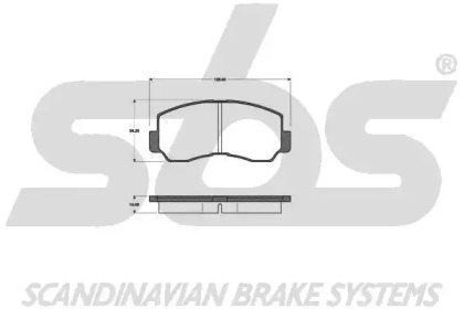 Комплект тормозных колодок (sbs: 1501223005)