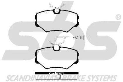 Комплект тормозных колодок (sbs: 1501223734)