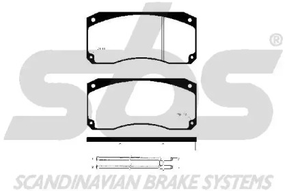 Комплект тормозных колодок (sbs: 1501223935)