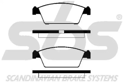 Комплект тормозных колодок (sbs: 1501225001)