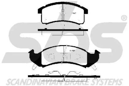 Комплект тормозных колодок (sbs: 1501229213)