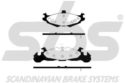 Комплект тормозных колодок (sbs: 1501229302)