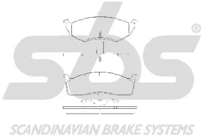 Комплект тормозных колодок (sbs: 1501229308)