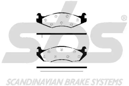 Комплект тормозных колодок (sbs: 1501229966)