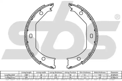 Комлект тормозных накладок (sbs: 18492715638)