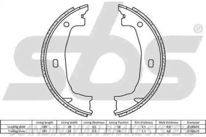Комлект тормозных накладок (sbs: 18492715662)