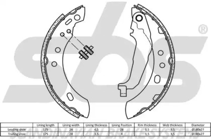 Комлект тормозных накладок (sbs: 18492722543)