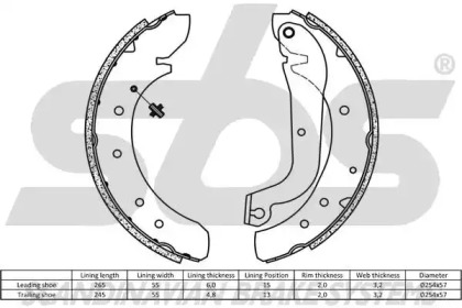 Комлект тормозных накладок (sbs: 18492723480)