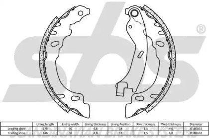 Комлект тормозных накладок (sbs: 18492723727)