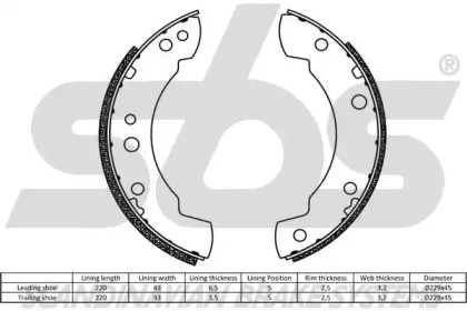 Комлект тормозных накладок (sbs: 18492725301)