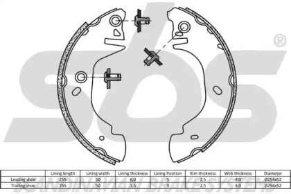 Комлект тормозных накладок (sbs: 18492725570)