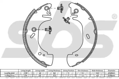 Комлект тормозных накладок (sbs: 18492725571)
