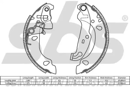 Комлект тормозных накладок (sbs: 18502725686)