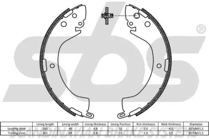 Комлект тормозных накладок (sbs: 18492730606)