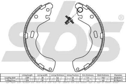 Комлект тормозных накладок (sbs: 18492732640)