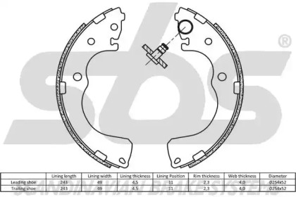 Комлект тормозных накладок (sbs: 18492732661)
