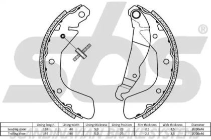 Комлект тормозных накладок (sbs: 18492736797)