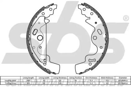 Комлект тормозных накладок (sbs: 18492740699)