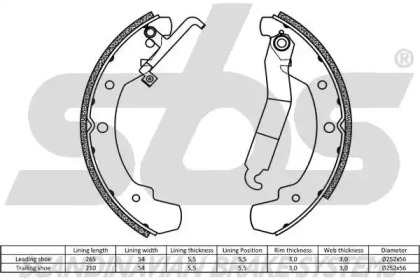 Комлект тормозных накладок (sbs: 18492747295)