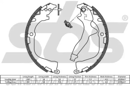 Комлект тормозных накладок (sbs: 18492747816)