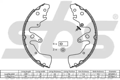 Комлект тормозных накладок (sbs: 18492752783)